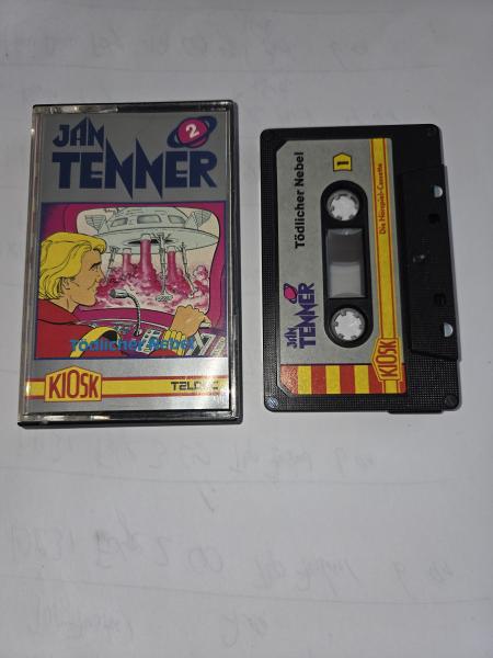 Jan Tenner Folge 2 Tödlicher Nebel 4-fach Schwarz geschraubt Schwarz mit Grauen Aufkleber 4.24566 CD Kiosk Teldec